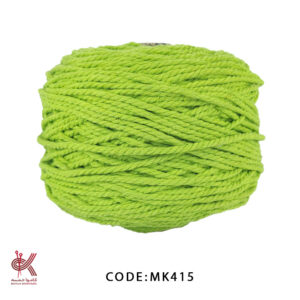 مکرومه کتان - 4 میل تابیده سبز روشن- MK415