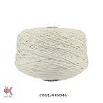 مکرومه کتان سفید شیری - 3میل نرمتاب سفید - MKN346