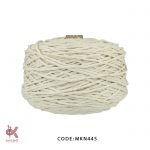 مکرومه کتان سفید شیری - 4 میل نرمتاب شیری - MKN445