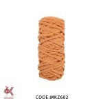 مکرومه کتان زنجیربافت - نارنجی - 6 سوزنه - MKZ602