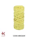 مکرومه کتان زنجیربافت - لیمویی 6 سوزنه - MKZ609