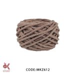مکرومه کتان زنجیربافت - شکلاتی 6 سوزنه MKZ612