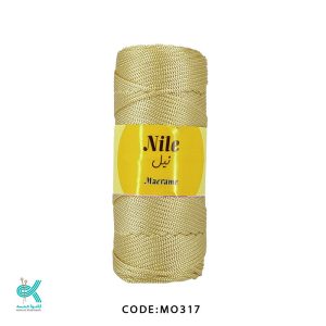 مکرومه سه سوزنه استوانه - طلایی روشن - MO317
