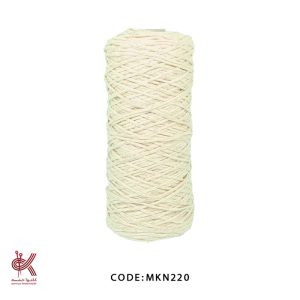 مکرومه کتان استوانه 2میل شیری MKN220