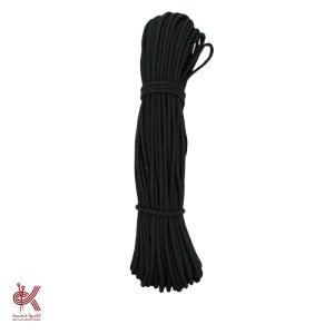 قیطان مغزدار مشکی 7 میل کتان GHM07