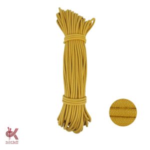 قیطان مغزدار خردلی 6 میل کتان GHM25