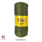مکرومه سه سوزنه استوانه - سبز ارتشی - MO316