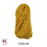 مکرومه کتان 2.5 میل تابیده زرد 06 - 310 گرمی