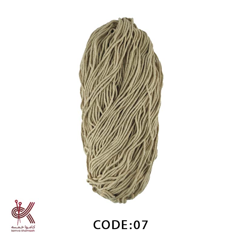 3MK07 مکرومه کتان 2.5 میل تابیده نخودی 07 - 290 گرمی - Image 1