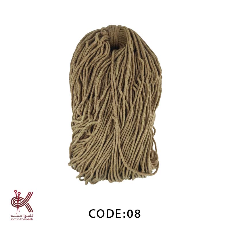 3MK08 مکرومه کتان 2.5 میل تابیده نسکافه ای 08 - 350 گرمی - Image 1