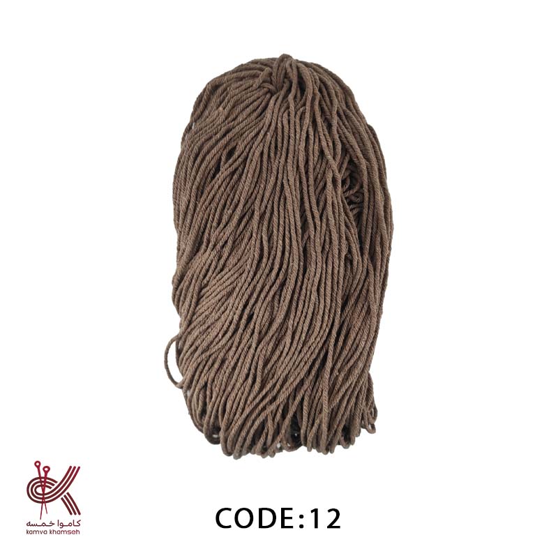 3MK12 مکرومه کتان 2.5 میل تابیده شیرکاکائویی 12 - 330 گرمی - Image 1